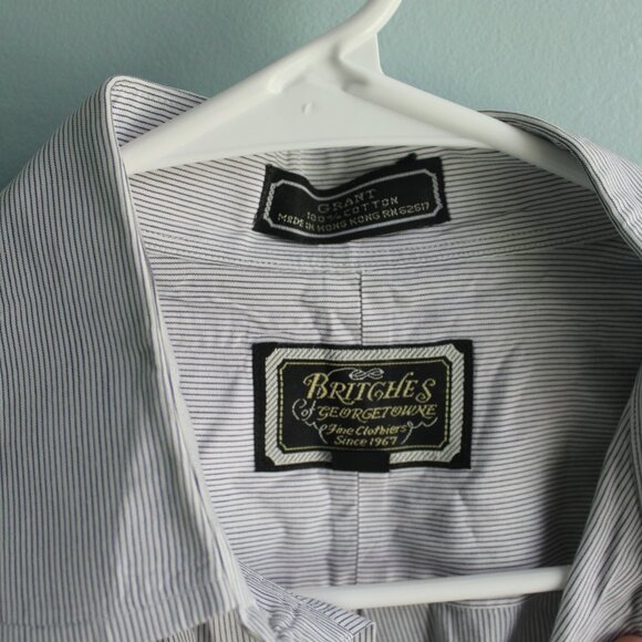 Black & White Britches striped button down, size L. - Picture 3 of 3